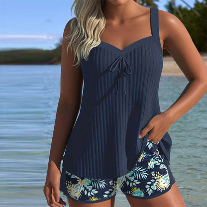 Bloom | Tankini rayé avec pantalons de plage deux pièces