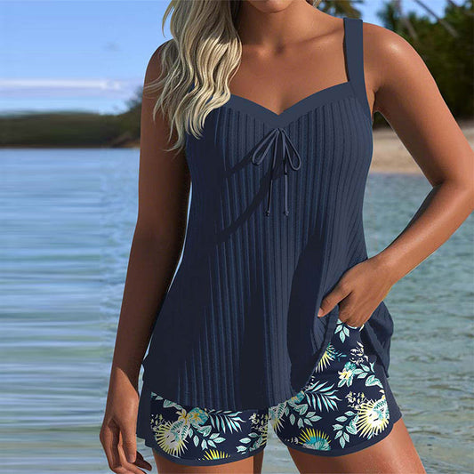 Bloom | Tankini rayé avec pantalons de plage deux pièces