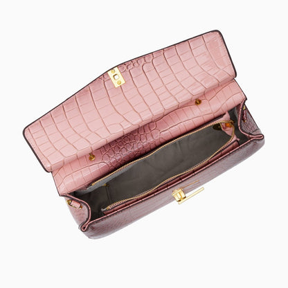Sylvie · Sac structuré à l'effet croco brillant