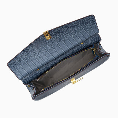 Sylvie · Sac structuré à l'effet croco brillant