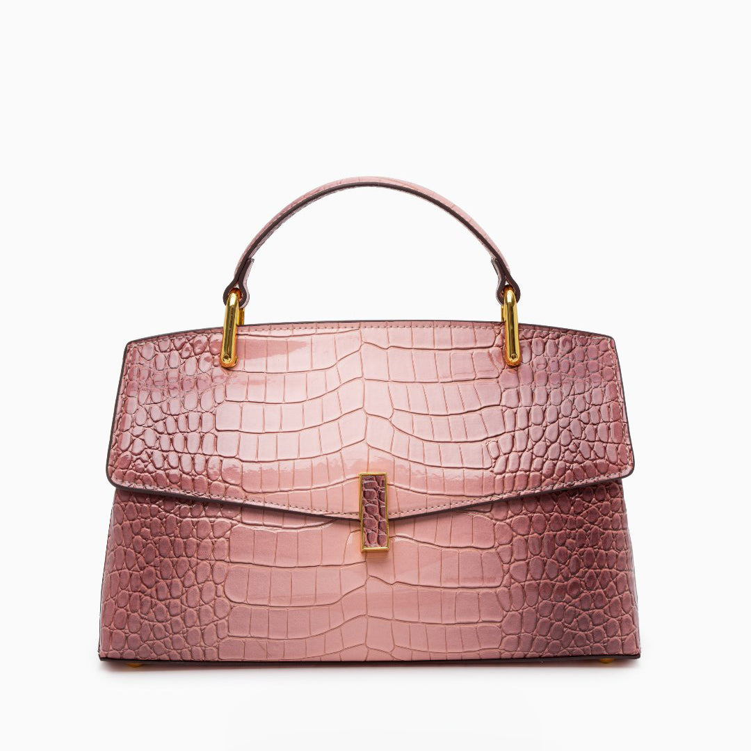 Sylvie · Sac structuré à l'effet croco brillant