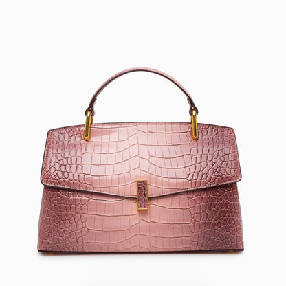Sylvie · Sac structuré à l'effet croco brillant