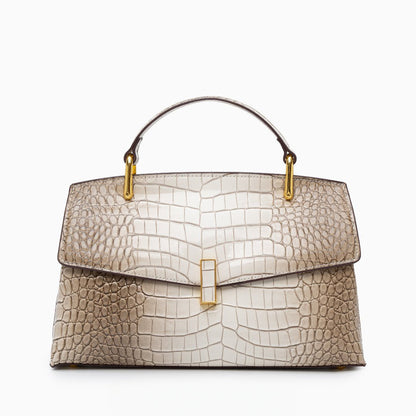 Sylvie · Sac structuré à l'effet croco brillant