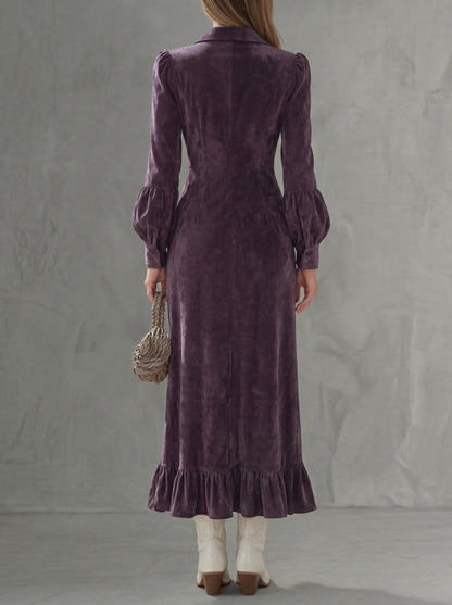 Monique · Robe midi à taille haute au charme raffiné