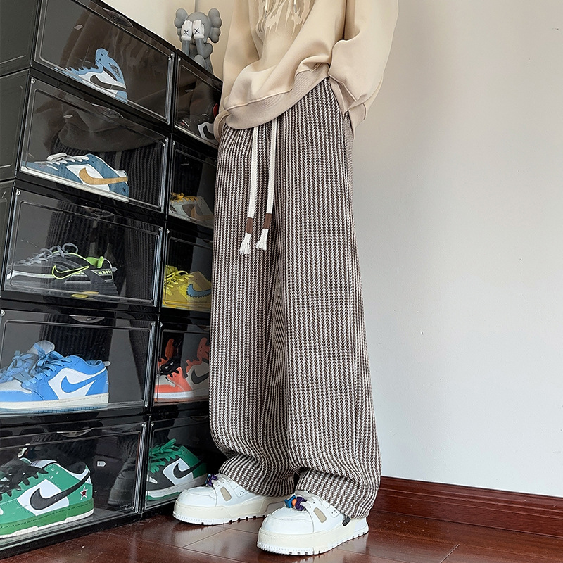 XAVIERA – PANTALONS EN POLAIRE MODERNES À RAYURES