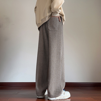 XAVIERA – PANTALONS EN POLAIRE MODERNES À RAYURES