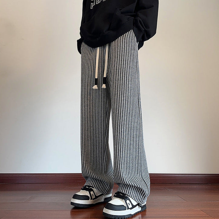 XAVIERA – PANTALONS EN POLAIRE MODERNES À RAYURES