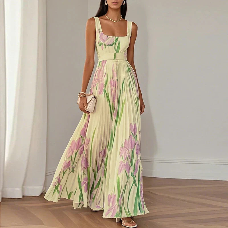 Oriah™ | Robe longue en forme de trapèze floral