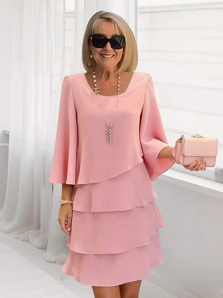 Catherine | Robe Confort Élégante avec Volants