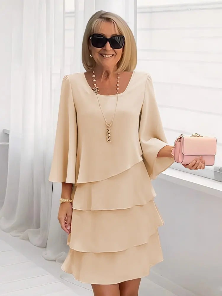 Catherine | Robe Confort Élégante avec Volants