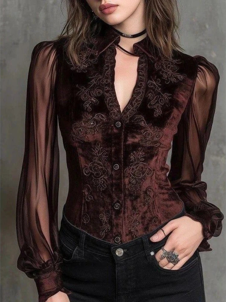 Teresa · Blouse élégante à imprimé floral