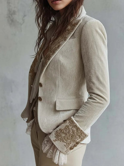 Jeanne · Blazer fleuri à manches longues