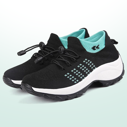 Ambulo Chaussures Orthopédiques en Tissu Tricoté - Vert Noir