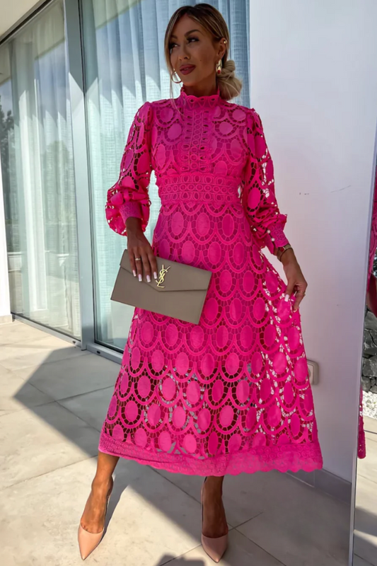 Eloah™ | Robe Midi Élégante en Dentelle