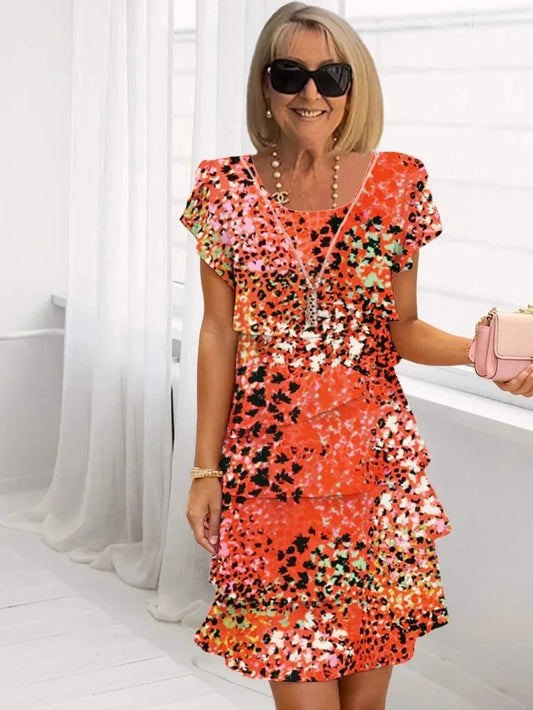 Clarissa | Robe à Volants Élégante et Confortable