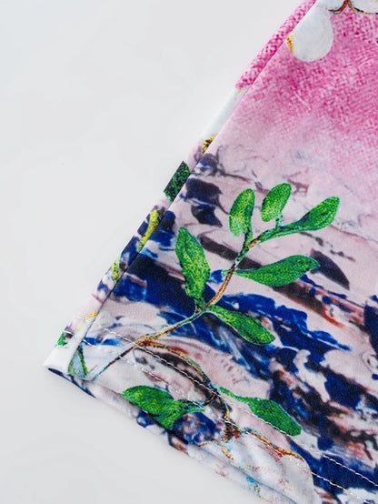 Célestine · Robe maxi fleurie à manches longues