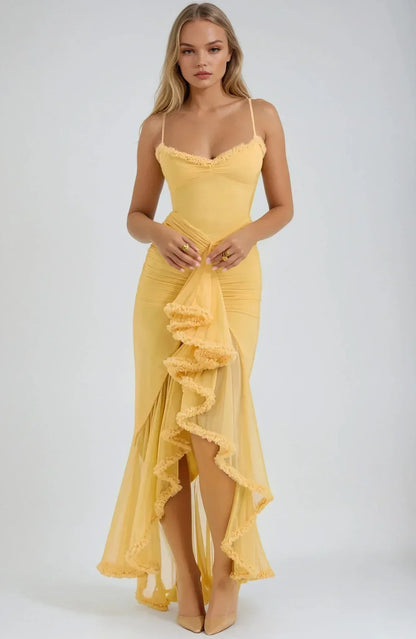 Chloe™ | Robe en Maille Jaune