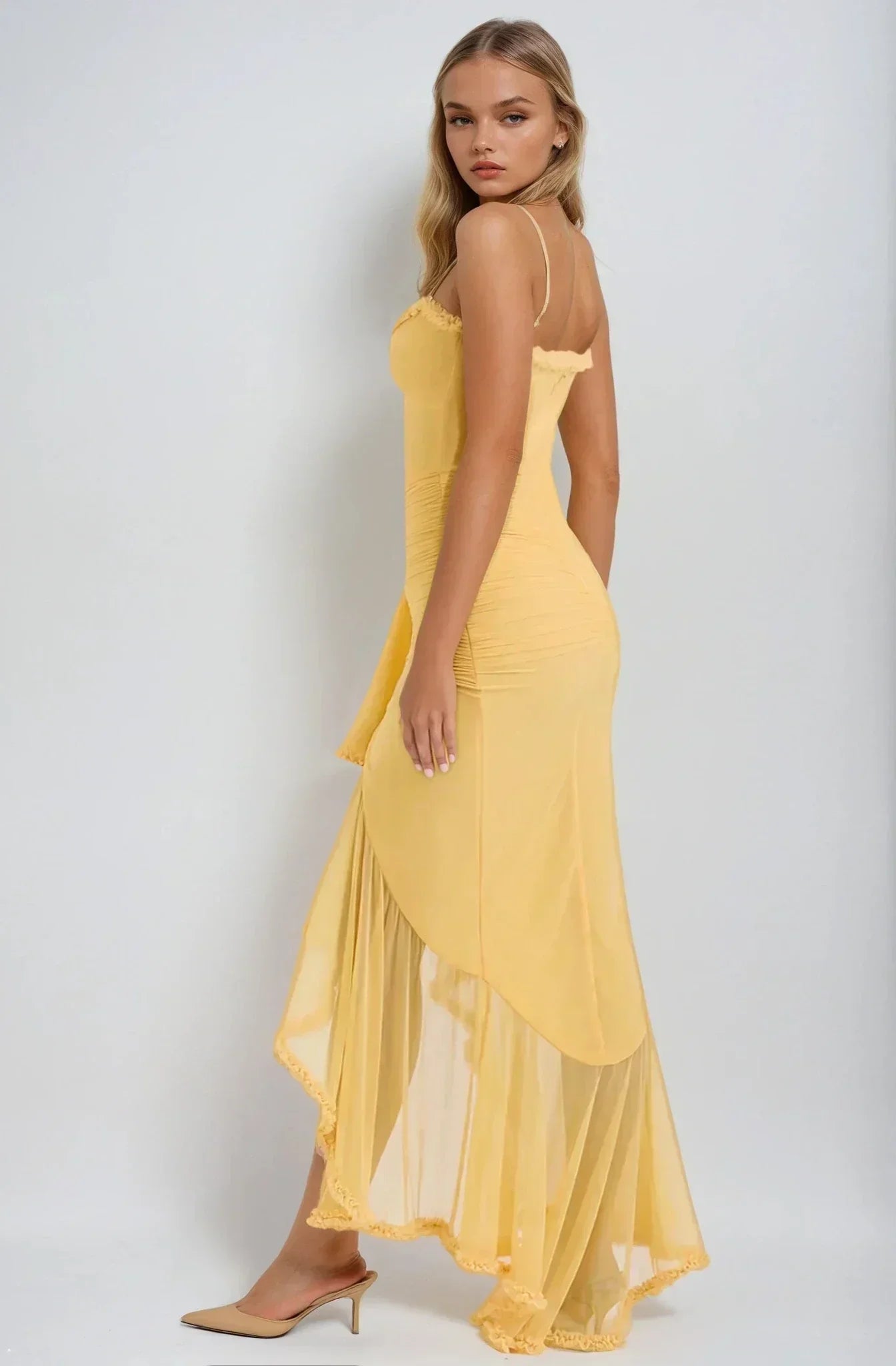 Chloe™ | Robe en Maille Jaune