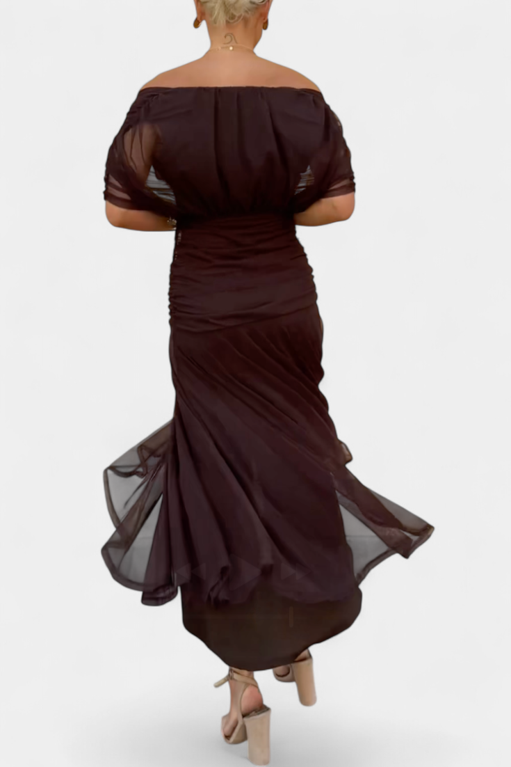 Evira - Robe Élégante Hors Épaule