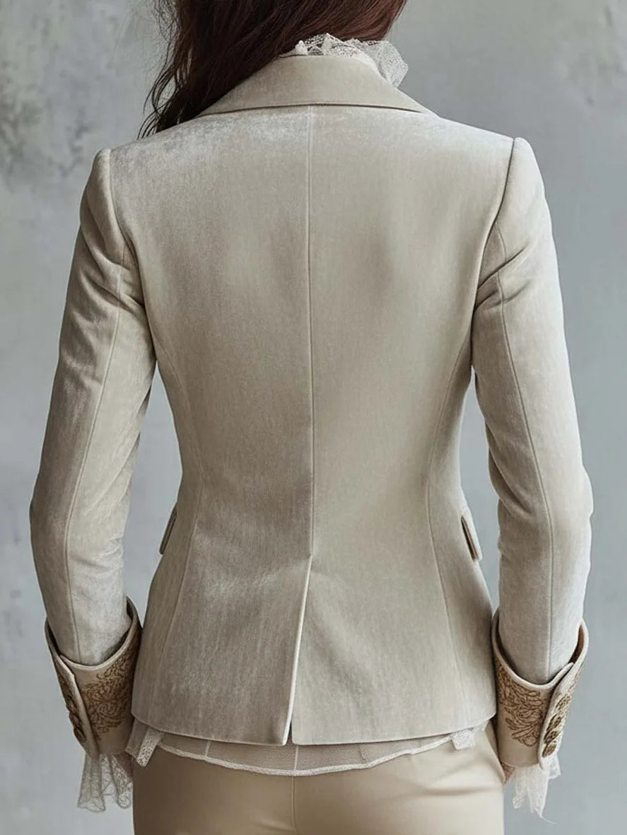 Jeanne · Blazer fleuri à manches longues