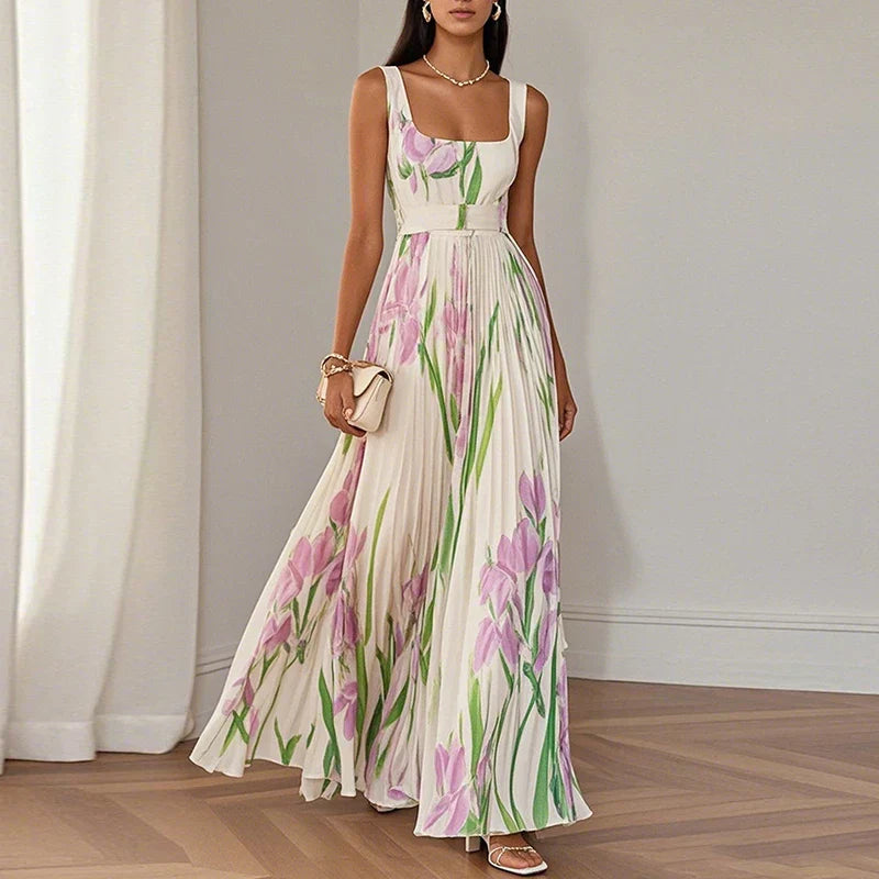 Oriah™ | Robe longue en forme de trapèze floral