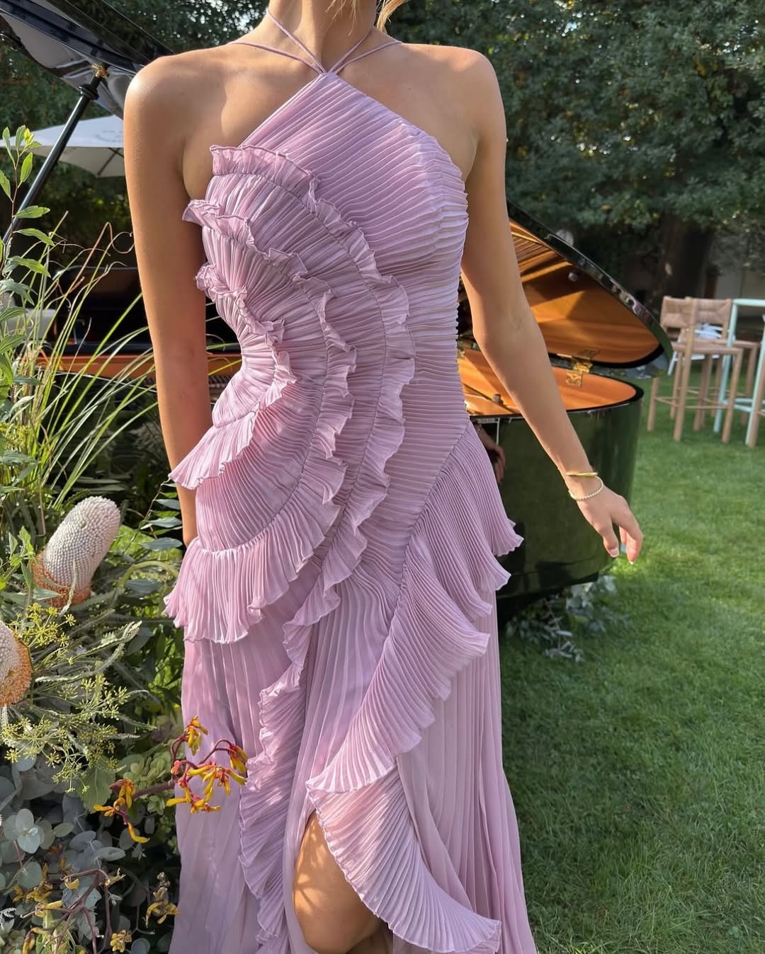 Geneviève · Robe longue fluide à élégance sculptée