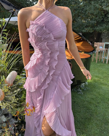 Geneviève · Robe longue fluide à élégance sculptée