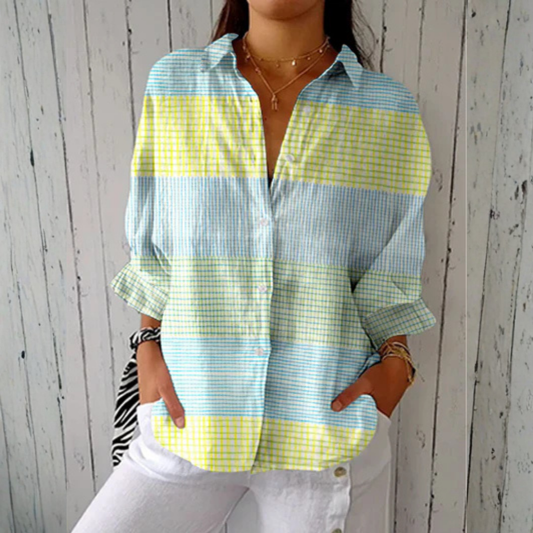 Emma | Blouse à carreaux pastel