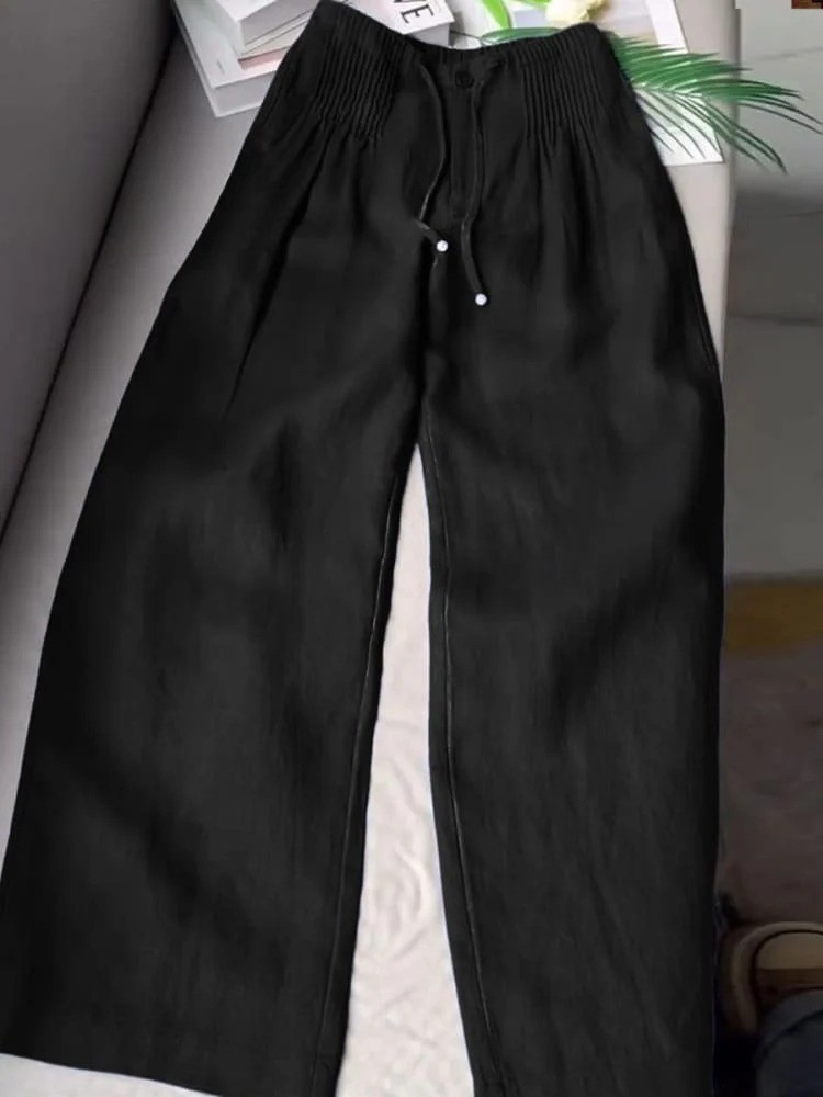 AMELINA – PANTALONS EN LIN PLISSÉS AVEC UNE COUPE CONFORTABLE