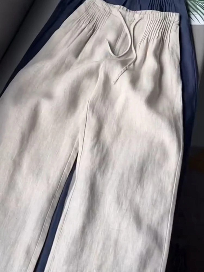 AMELINA – PANTALONS EN LIN PLISSÉS AVEC UNE COUPE CONFORTABLE
