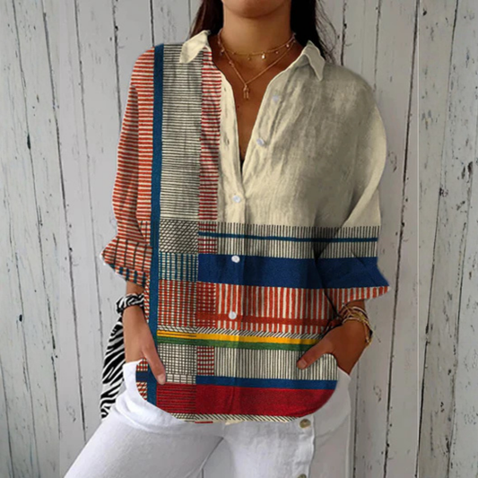 Natalie | Blouse à Motif Artistique