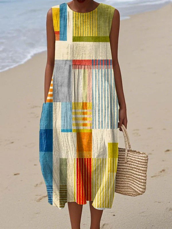 Robe Midi Géométrique Eve™