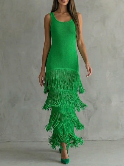 Odette · Robe longue dos nu à épaules larges