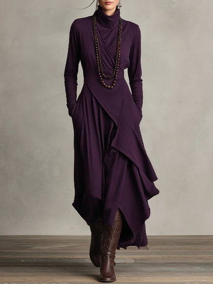 Malva | Robe Maxi à Col Montant