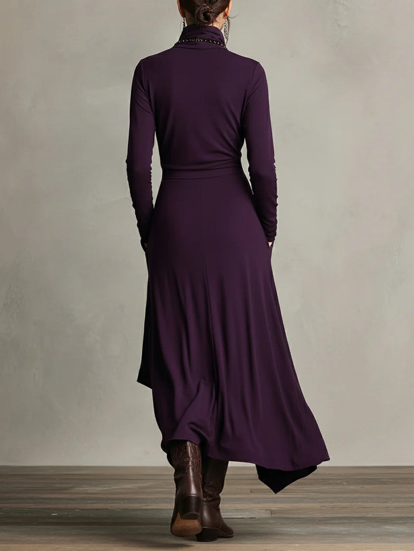 Malva | Robe Maxi à Col Montant