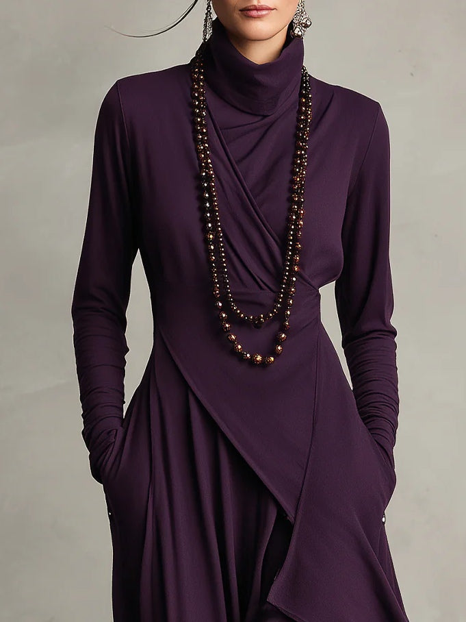Malva | Robe Maxi à Col Montant
