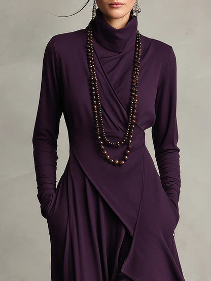 Malva | Robe Maxi à Col Montant