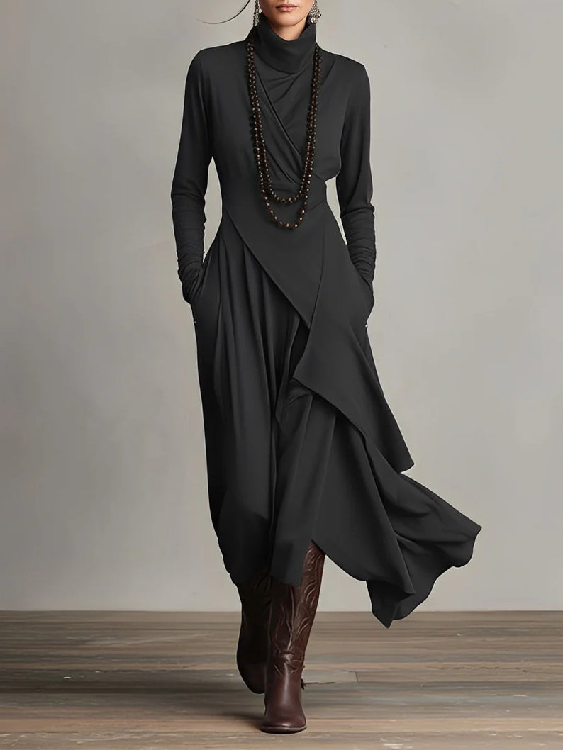 Malva | Robe Maxi à Col Montant