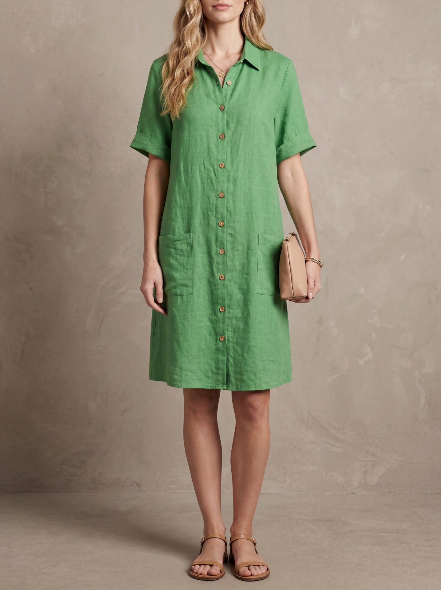 Sylvie · Robe chemise décontractée à poches