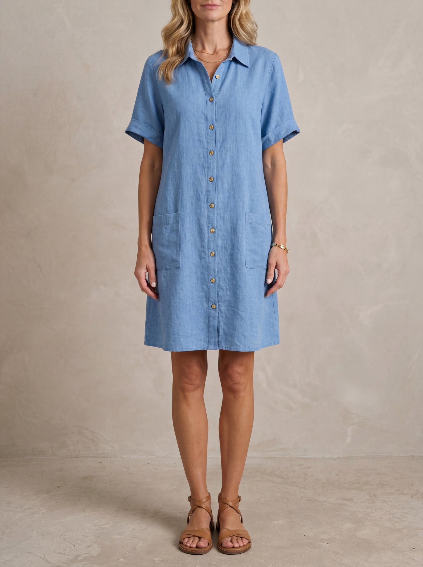 Sylvie · Robe chemise décontractée à poches