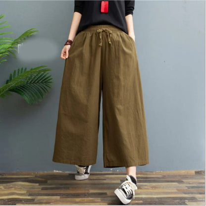 AMELINA – PANTALONS EN LIN PLISSÉS AVEC UNE COUPE CONFORTABLE