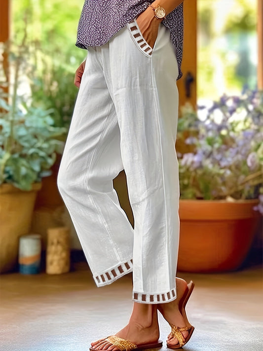 Wren – Pantalons Cropped Relax avec Détails Contrastés