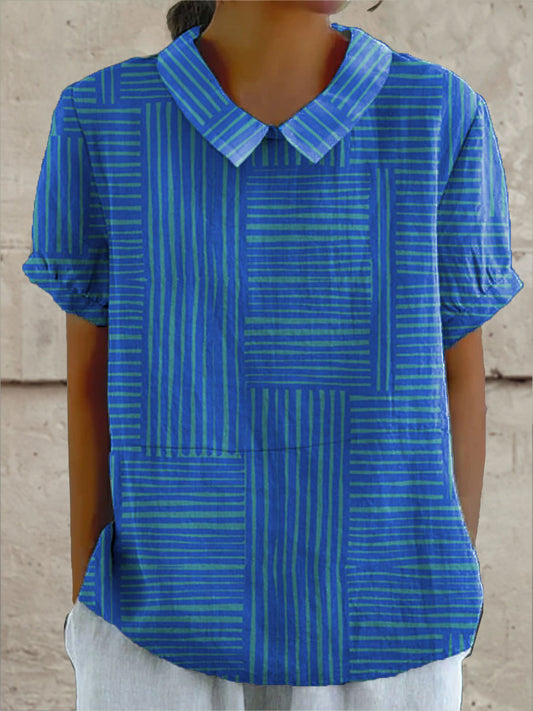 Maya | Chemise Géométrique Rayée