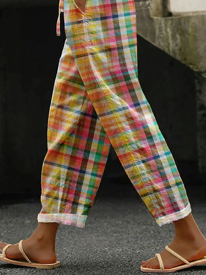 ZENARIA – PANTALONS À RAYURES CONFORTABLES