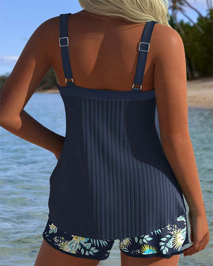 Bloom | Tankini rayé avec pantalons de plage deux pièces