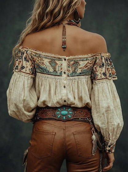 Rosalie · Blouse bohème à épaules dénudées
