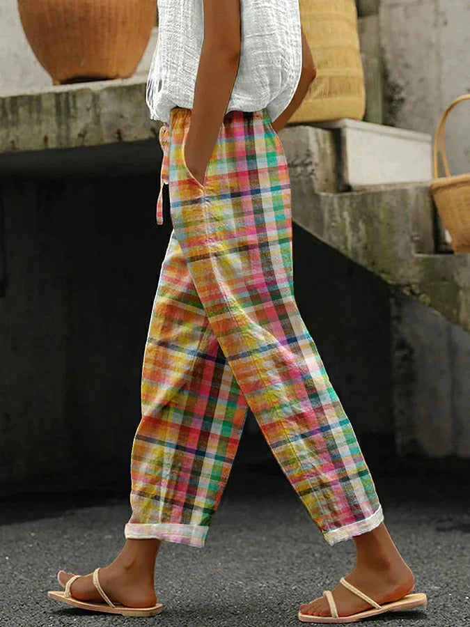 ZENARIA – PANTALONS À RAYURES CONFORTABLES
