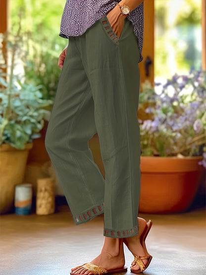 Wren – Pantalons Cropped Relax avec Détails Contrastés