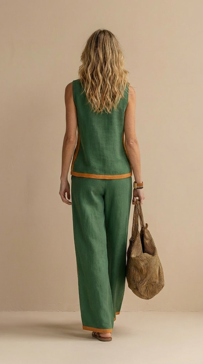 Mia™ | Ensemble léger en lin et coton en deux pièces