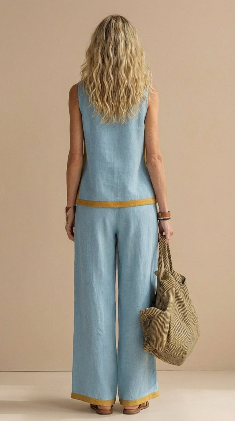 Mia™ | Ensemble léger en lin et coton en deux pièces